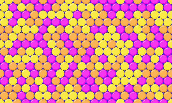 vibrante resumen antecedentes de repitiendo geométrico círculos en amarillo, naranja, y rosado. Perfecto para sitio web pancartas, juguetón diseños, o textil huellas dactilares. vector