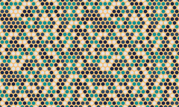 resumen geométrico modelo presentando un dinámica interacción de verde azulado, beige, y gris círculos Perfecto para antecedentes, textiles, o moderno diseño proyectos vector