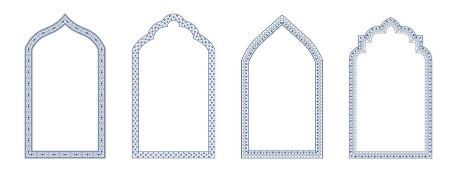 Plant art concept frame border text box set elegant decorative design vector