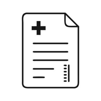 Icon With Plus Sign and Lines in Minimalist Style on White Background vector