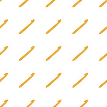 sin costura modelo con tejer gancho en plano diseño. sencillo impresión para tejido de punto, tejer, y hecho a mano proyectos sin costura antecedentes con minimalista arte equipo. linda tejer gancho modelo. vector