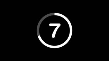 animado 10 a 0 0 cuenta regresiva cara con cuadrícula antecedentes clásico reloj icono con Moviente manos para técnico ui Planificación y movimiento gráficos. video