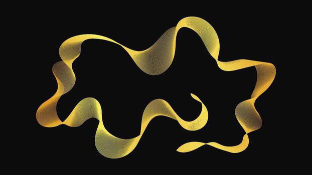 Abstract backdrop with modern luxury golden waves on dark background. Modern technology background, wave design. illustration vector