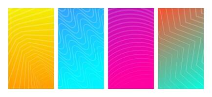 Set of modern gradient backgrounds with lines. Header banner. Bright geometric abstract presentation backdrops. modern illustration vector
