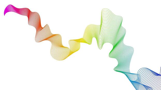 Abstract backdrop with modern colorful wave gradient lines on white background. Modern technology background, wave design. vector