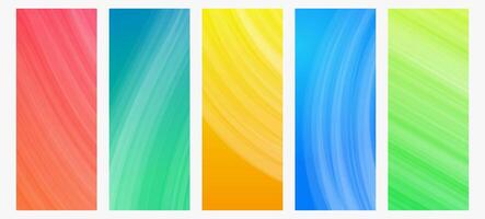 Set of modern gradient backgrounds with lines. Header modern banner. Bright geometric abstract presentation backdrops. vector