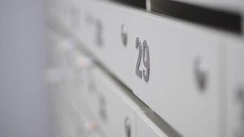 Mailbox with number twenty-nine in a modern building video