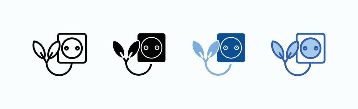 Outlet icon sheet multiple style collection isolated vector