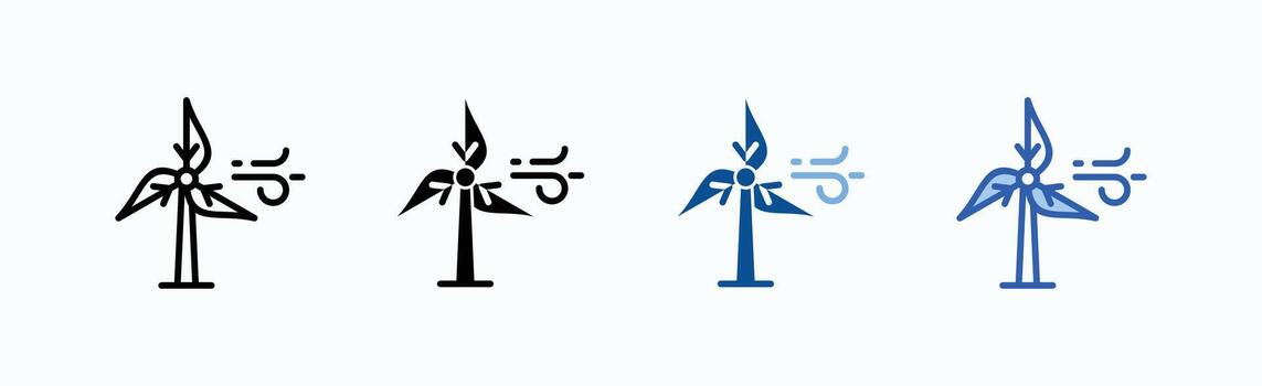 Turbine icon sheet multiple style collection isolated vector
