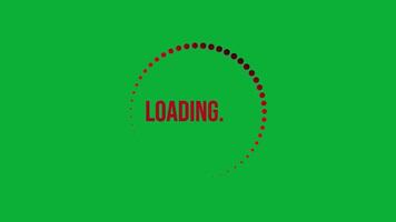 Gradient Loading animation in dots circle rotating on green screen video