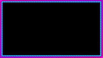 Modern Rectangle loop glow dotted animation frame border curving for live, steaming podcast video