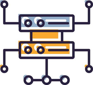 hospedaje icono web hospedaje servidor proveedor anfitrión vector