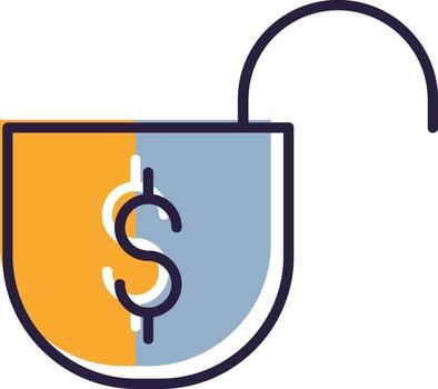 Unlocked Icon Open Unsecure Access Released vector