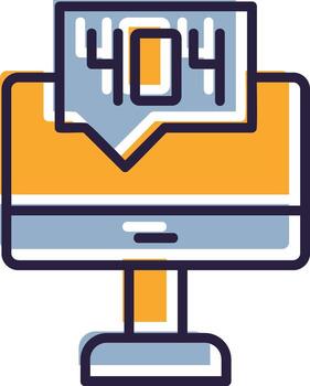 404 error icono no encontró página error roto enlace desaparecido página vector