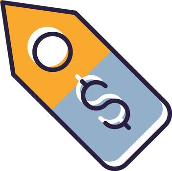 Tag Glyph Two color Label Mark Identification Price Tag vector