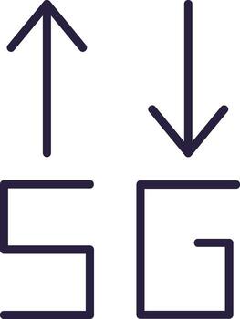Bandwidth Glyph Two color Speed Capacity Data Rate Transfer vector