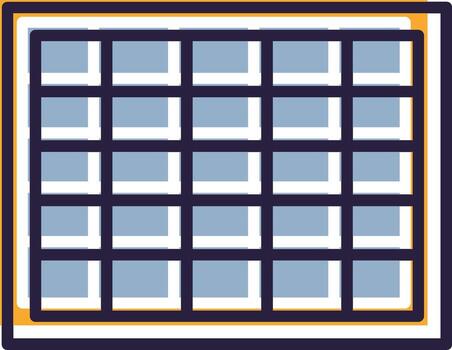 Goal Post Glyph Two color Net Uprights Goal Target vector