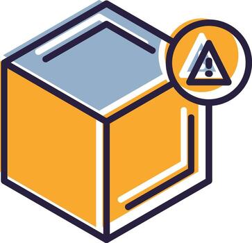 Alert Icon Line Multicolor Warning Caution Signal Notification vector