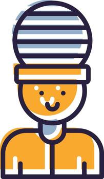 Rastaman Glyph Two color Rastafarian Rasta Music Culture vector