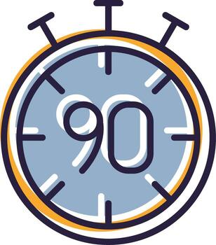 Full Time Glyph Two color End of Game Final Whistle Match End Conclusion vector