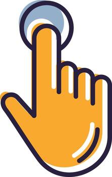 Tap Glyph Two color Touch Press Click Select vector