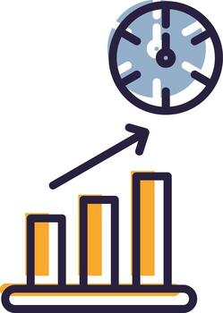 Growth Glyph Two color Progress Increase Development Expansion vector