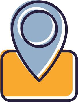 Map Pointer Glyph Two color Location Pin Spot Position vector