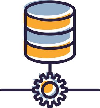 grande datos glifo dos color analítica información métrica grande conjunto de datos vector