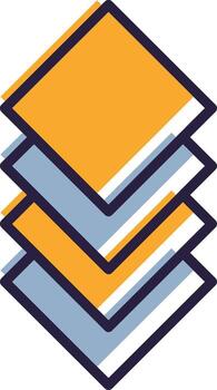 Layer Glyph Two color Level Tier Stack Sheet vector