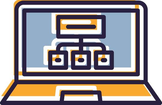 Sitemap Glyph Two color Website Map Navigation Structure Layout vector