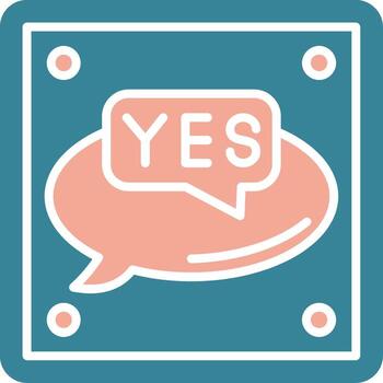 Yes Core Frame Pattern vector