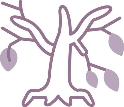 árbol rama artístico marco marca vector