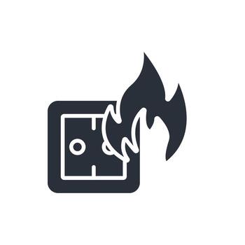 short circuit icons isolated on White Background. Flat style design vector