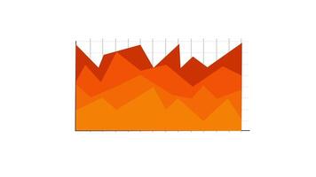 animado financeiro crescimento gráfico. colorida crescimento Barra gráfico do economia. gráfico ilustração isolado com bares dentro branco fundo. video