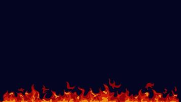 animerad tecknad serie brand lågor brinnande på ett tömma mörk bakgrund idealisk för rörelse grafik spel design dynamisk effekter varm scener energi begrepp och visuell konst projekt video