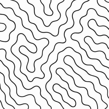 A detailed, repeating pattern of thick black organic lines with a subtle textured fill on a white background. vector