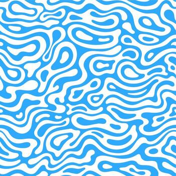 Psychedelic water groovie pattern with waves vector