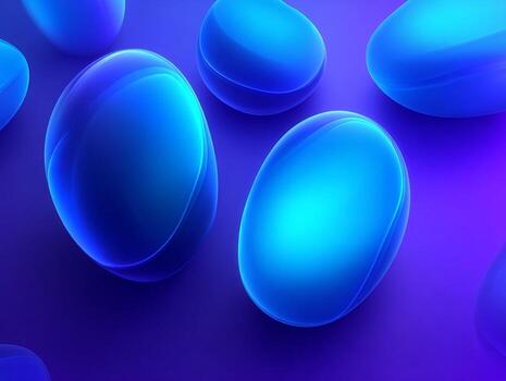 Abstract organic shapes - fluid colorful blobs, smooth gradients, Memphis style, playful composition photo