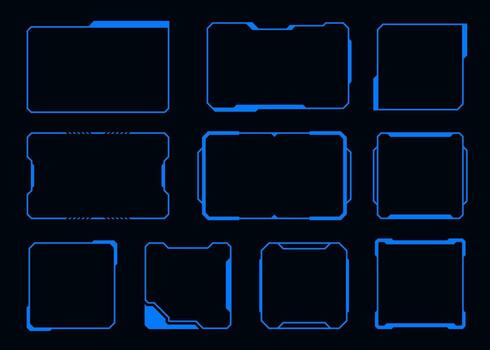 marco tecnología interfaz hud diseño elemento vector