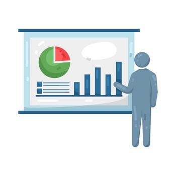 Presentation of Business Data Charts and Graph Illustration vector