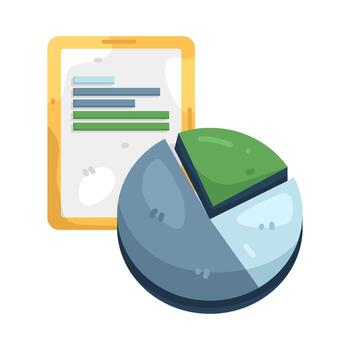 Illustration of Data Analysis Pie Chart vector