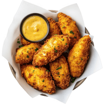 uma tigela do frito frango asas com mergulho molho png