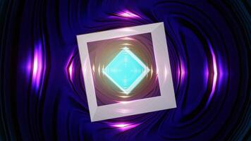 vj ciclo continuo tunnel astratto cubo volo. video