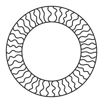 Mosaic circle frame. Round border. Empty space. Illustration on white background. vector