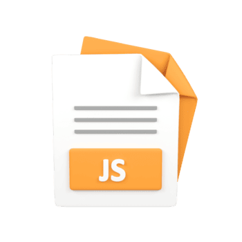 js Arquivo documento tipo isolado 3d render ícone ilustração png