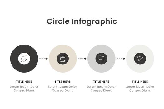 Circular infographic design template with Icons for presentations, workflow, or process diagrams vector
