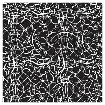 A black and white abstract pattern with a lot of lines vector