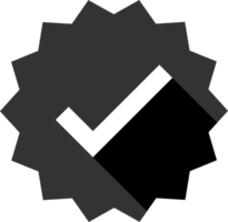 branco Verifica marca em Preto rótulo ícone png
