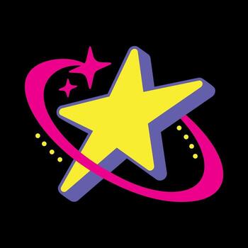 y2k element star shapes icon logo. suitable for background, banner, pattern, poster, infographic, flyer, tshirt, sticker vector