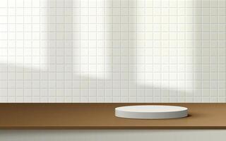 Minimalist display with tiled background vector